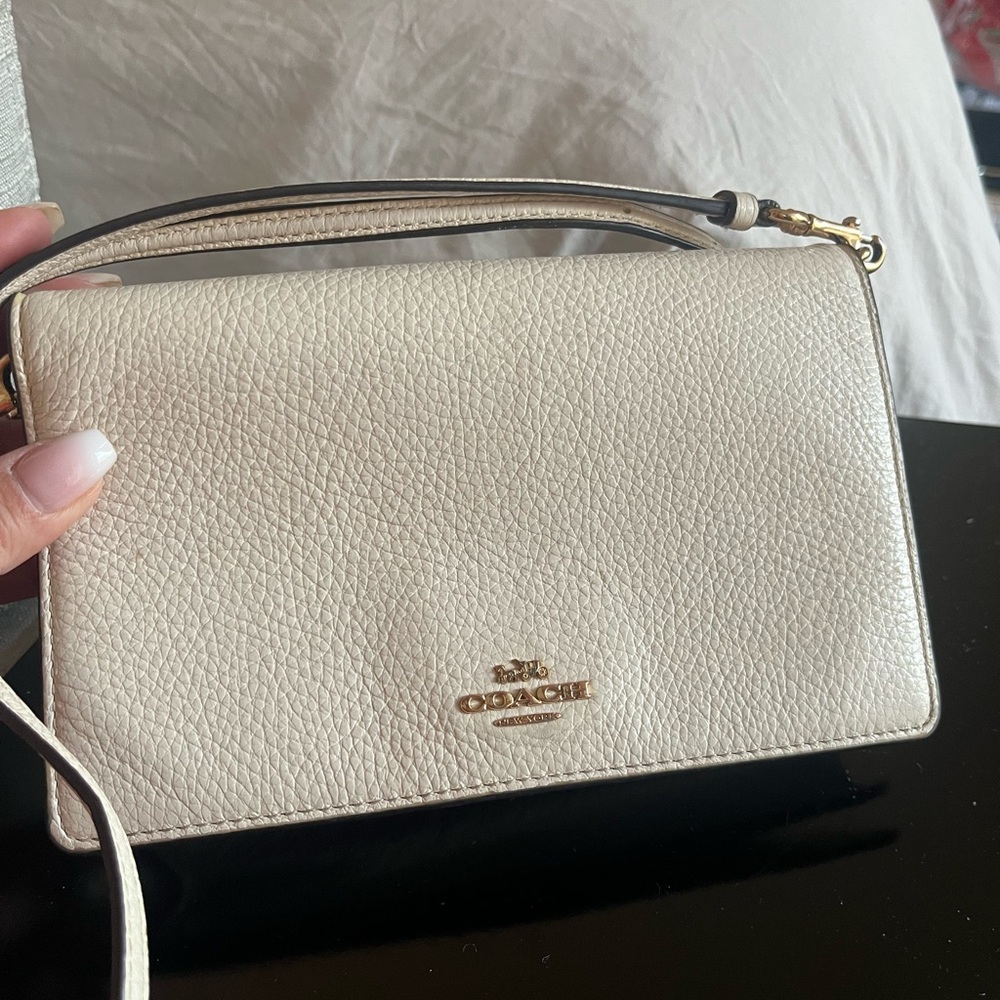 Coach Cream Crossbody Leather Bag